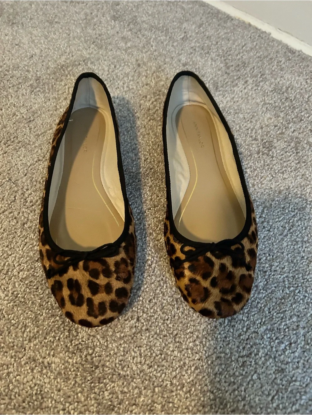 Ann Taylor Leopard Print Ballet Flats - Women's Casual Slip-On